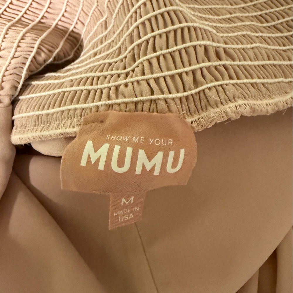 Show Me Your MUMU Blush Pink Tie-Shoulder Midi Dress - Picture 9 of 9